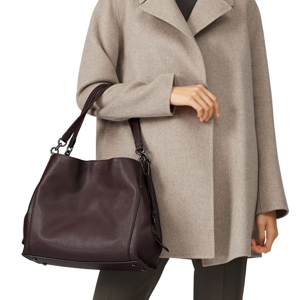 Coach Oxblood Gunmetal Dalton 31 Bag EUC - Picture 3 of 16